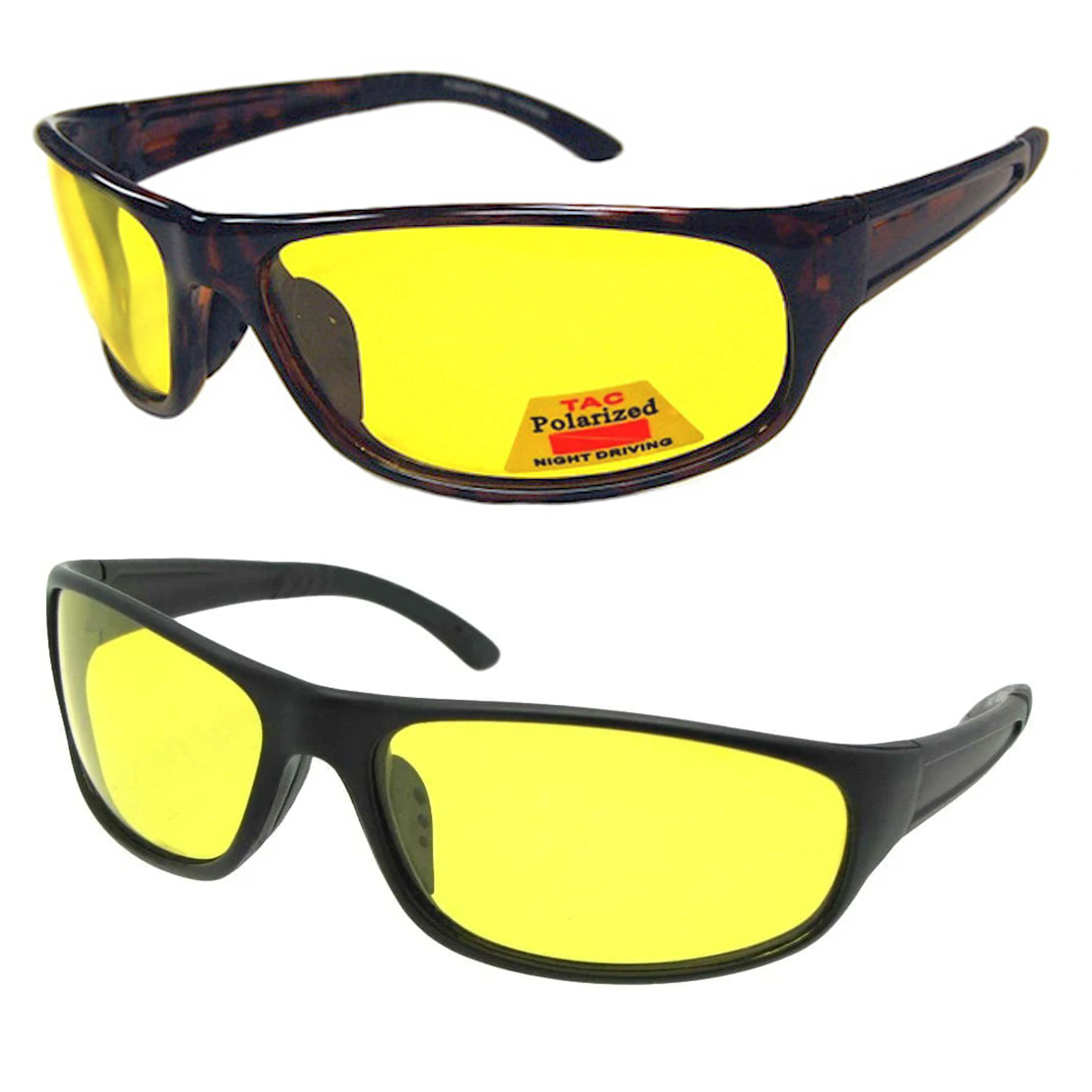 1 Polarized Sunglasses Night Vision Glasses Driving Eyewear Yellow Tinted Lenses