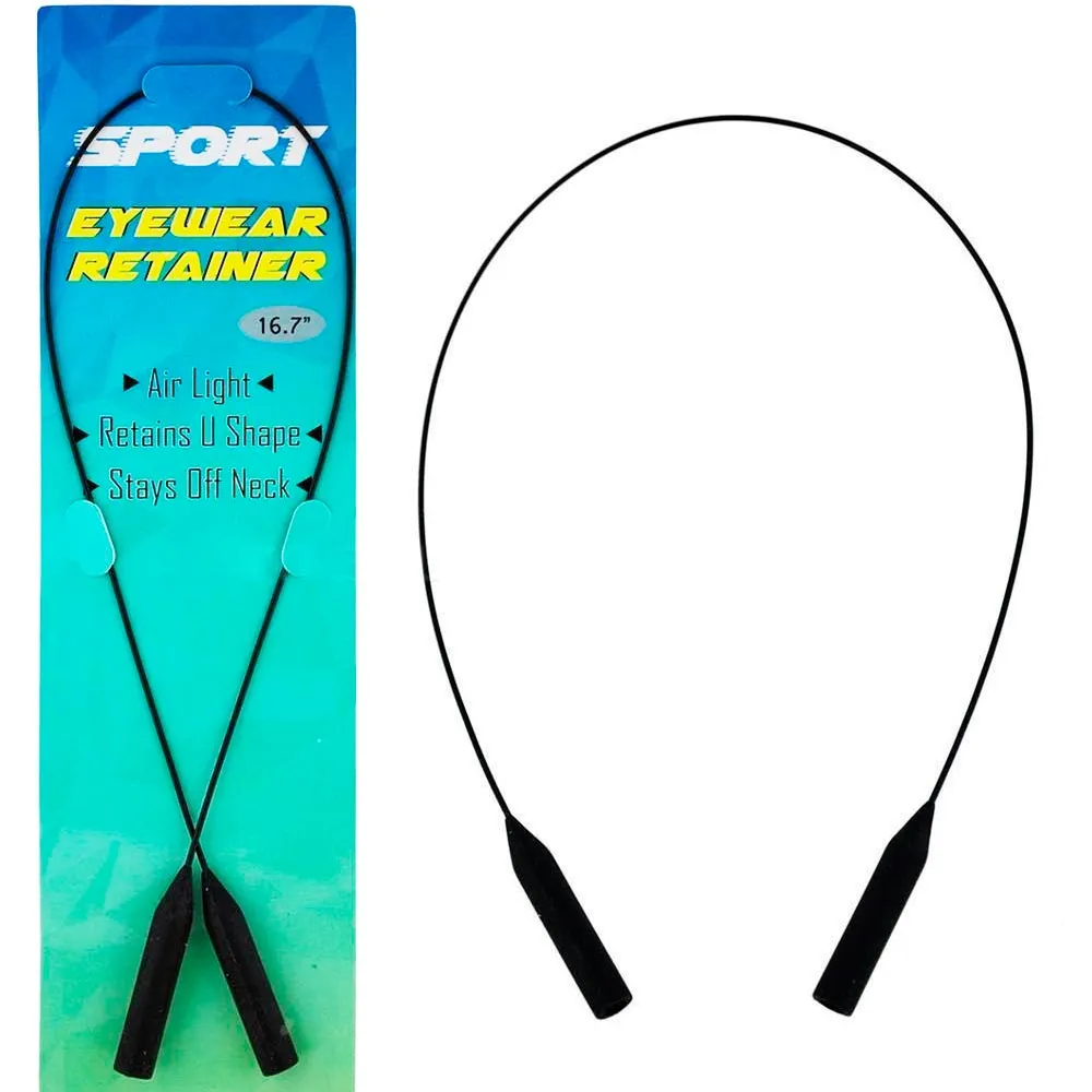 2 Eyewear Retainer Sunglasses Black Lanyard Silicone Neck Strap Glasses 16.7"