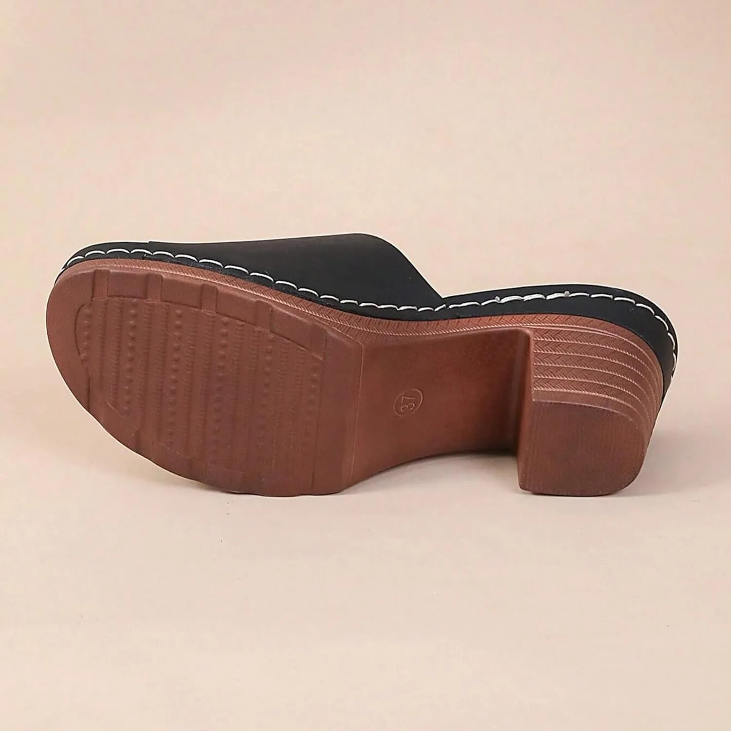 2025 Chunky Heels Sandals for Women Comfortable Ladies Dress Walking Footwear Fashion Open Toe Wedge Heel Shoe Summer Beach Vacation Slip-On Slippers Breathable Non-Slip Casual Slides