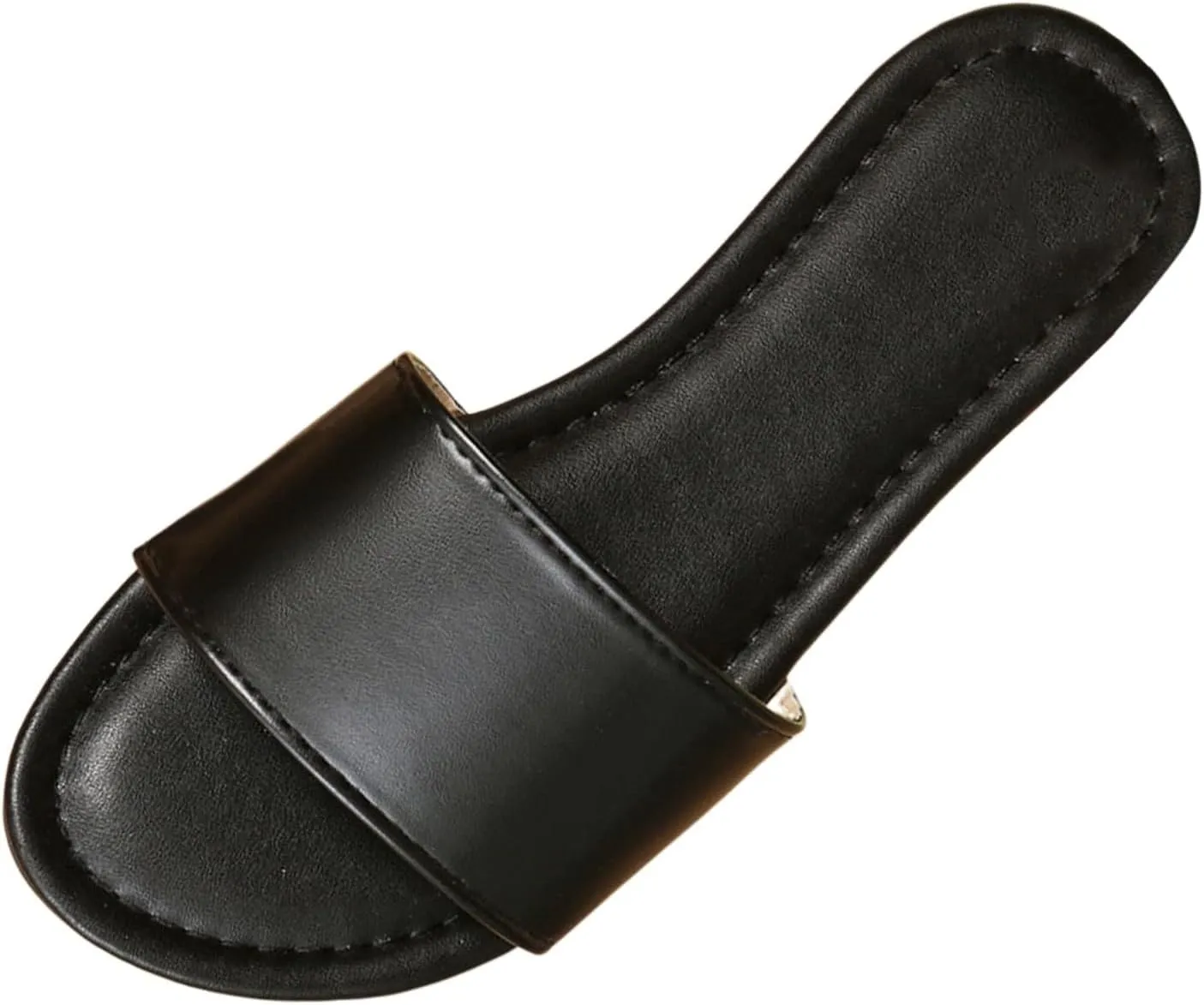 2025 Comfortable Women Flat Sandals Summer Slip-On Beach Vacation Casual Slippers Breathable Ladies Dress Slides Shoes Indoor Home Bathroom Shower Shoe Fashion Open Toe Soft Sole Walking Footwear