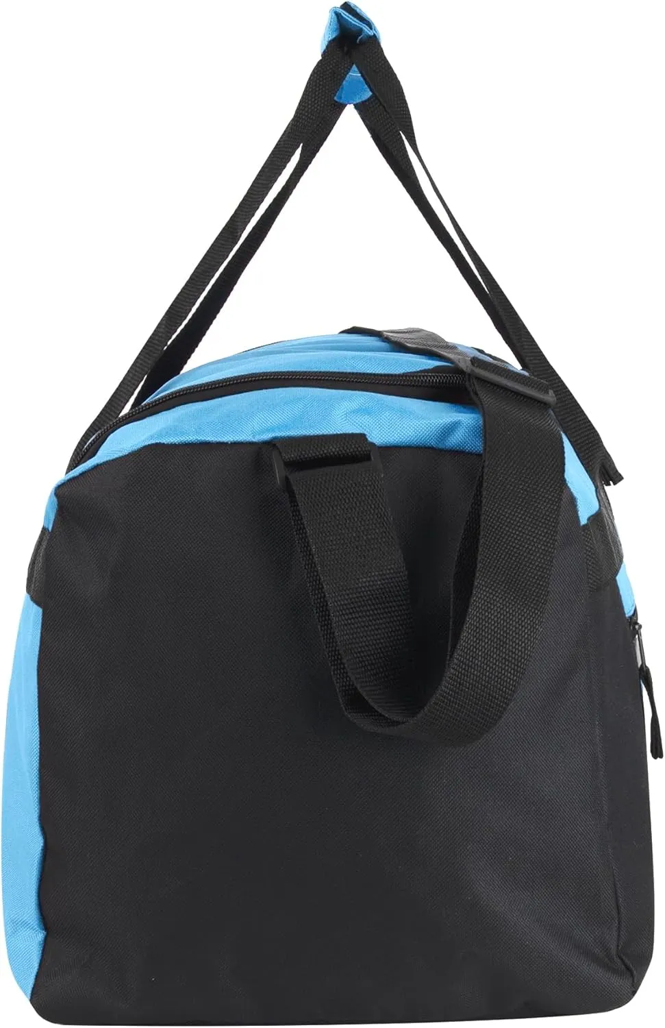 24 Pack Reflective Duffle Bags Bulk for Homeless Adults, Gym, Foster Kids Bulk Duffel Bags Wholesale (Light Blue Pack)