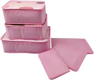 6 PCS Packing Cubes for Suitcases,Multi-functional Clothing Sorting Packages,Travel Carry On Luggage Organizers Storage Bags,Travel Packing Pouches (D)