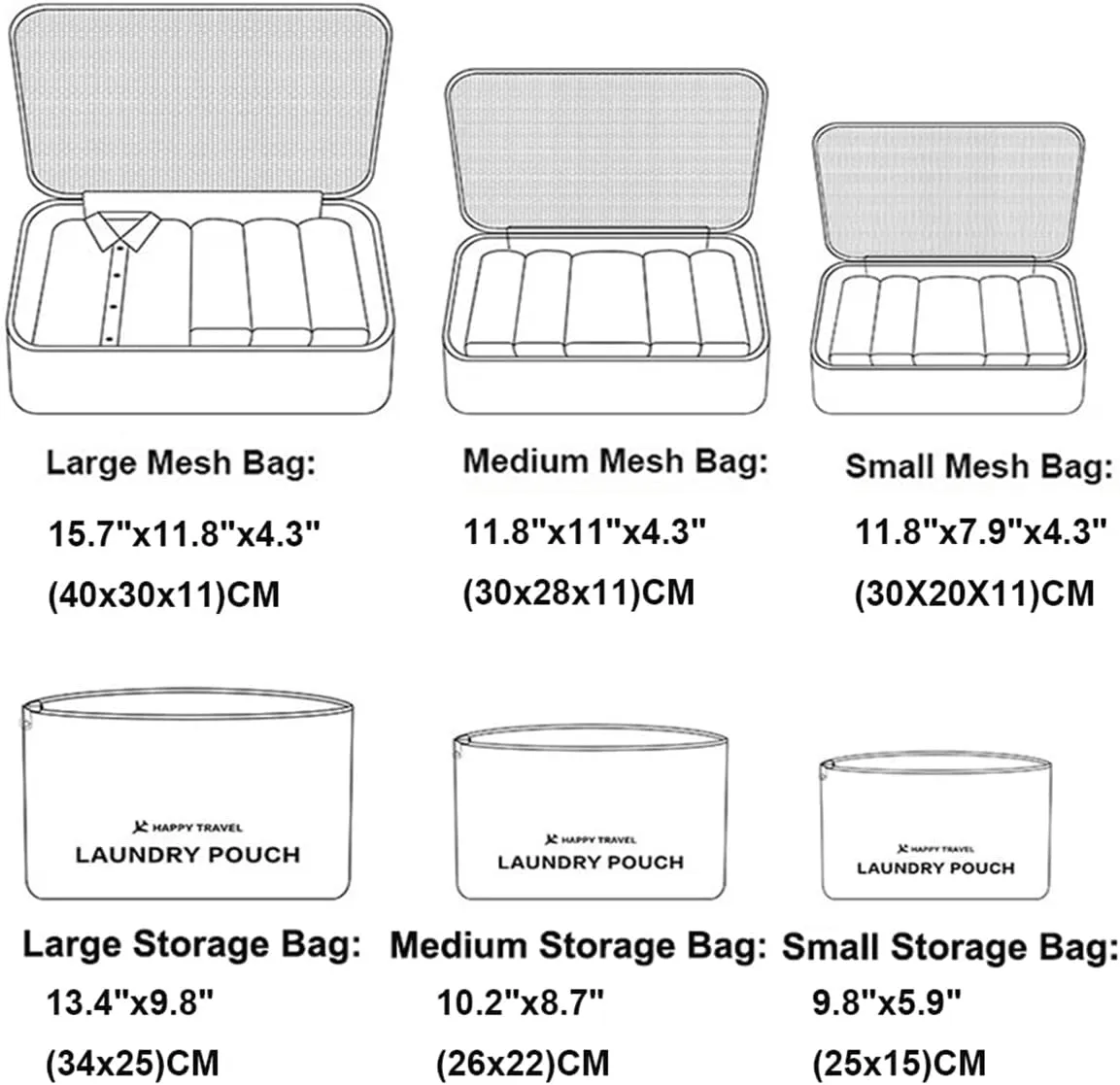 6 PCS Packing Cubes,Multi-functional Clothing Sorting Packages,Travel Carry On Luggage Organizers Storage Bags,Travel Packing Pouches, Blue Flower