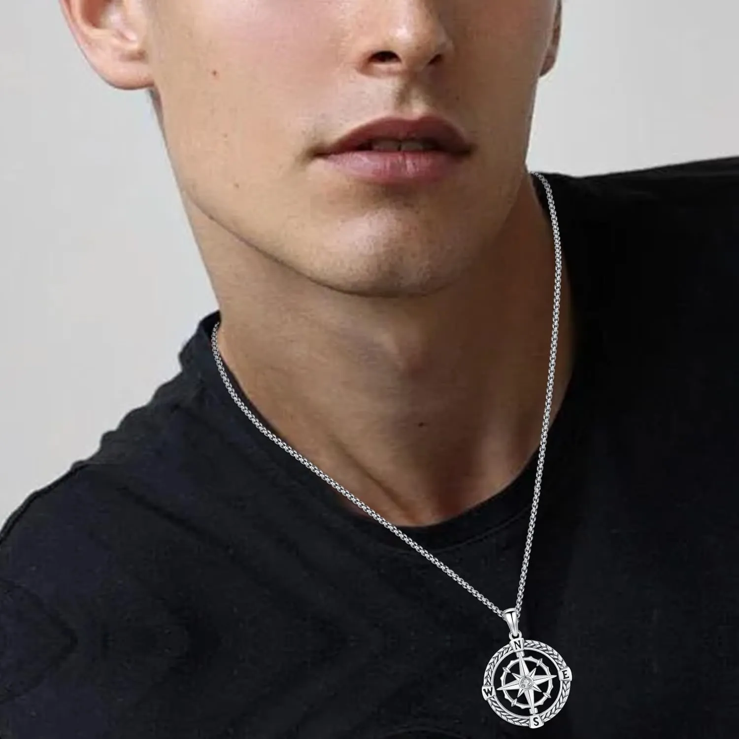 925 Sterling Silver Compass Necklace for Women Men Nautical Pendant Jewelry Gift for Adventurers Compass Jewelry