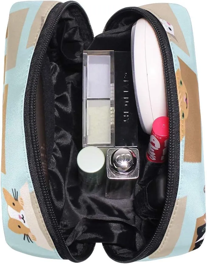 ALAZA Women's Travel Cosmetic Bag Cats In The Box Makeup Bag Clutch for Women Cosmetic Storage Bags