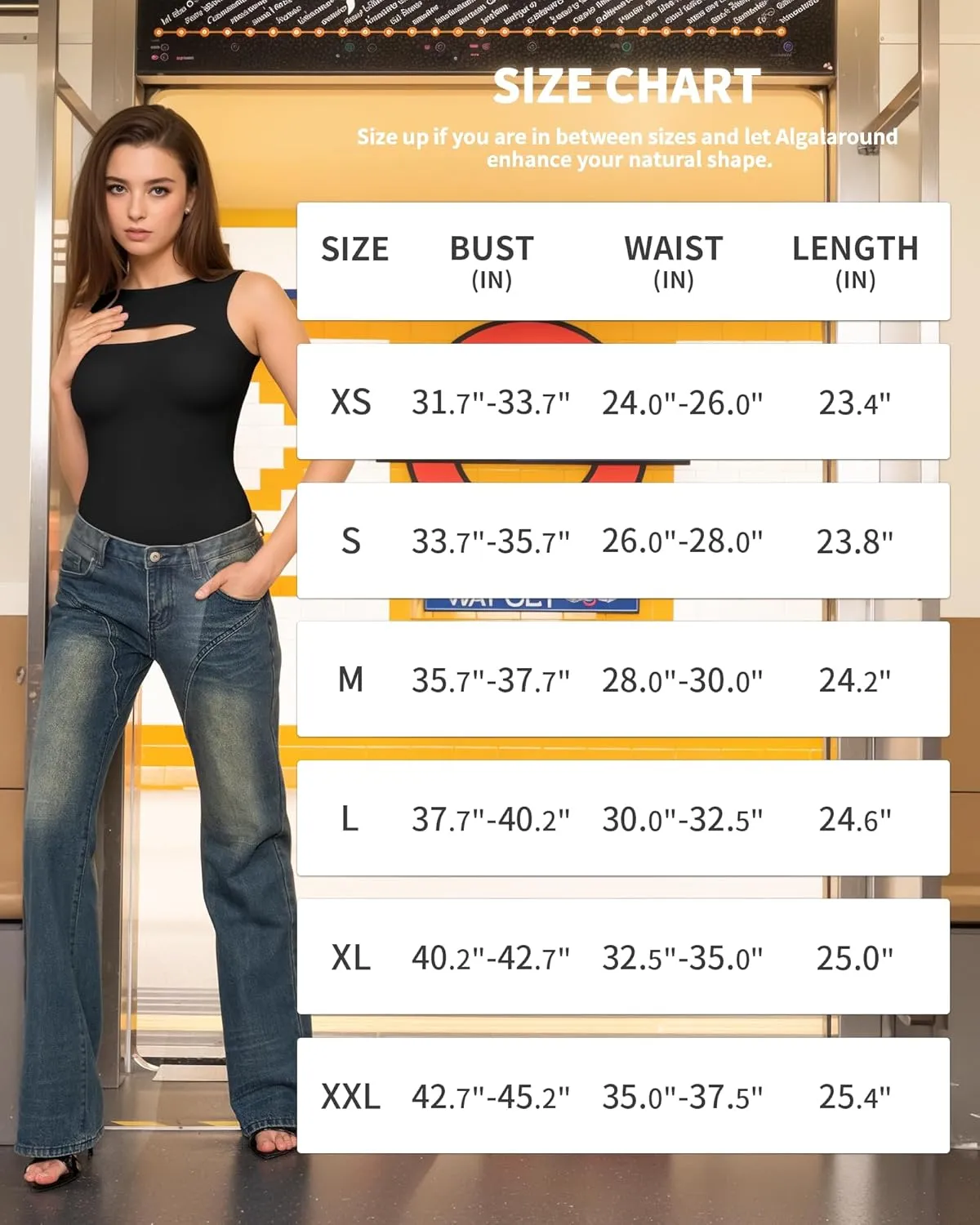ALGALAROUND Sleeveless Tank Tops for Women Cut Out Front Ribbed Tshirt Crew Neck Casual Shirt