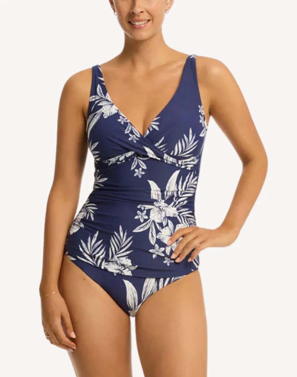 Aloha Cross Front Tankini Top