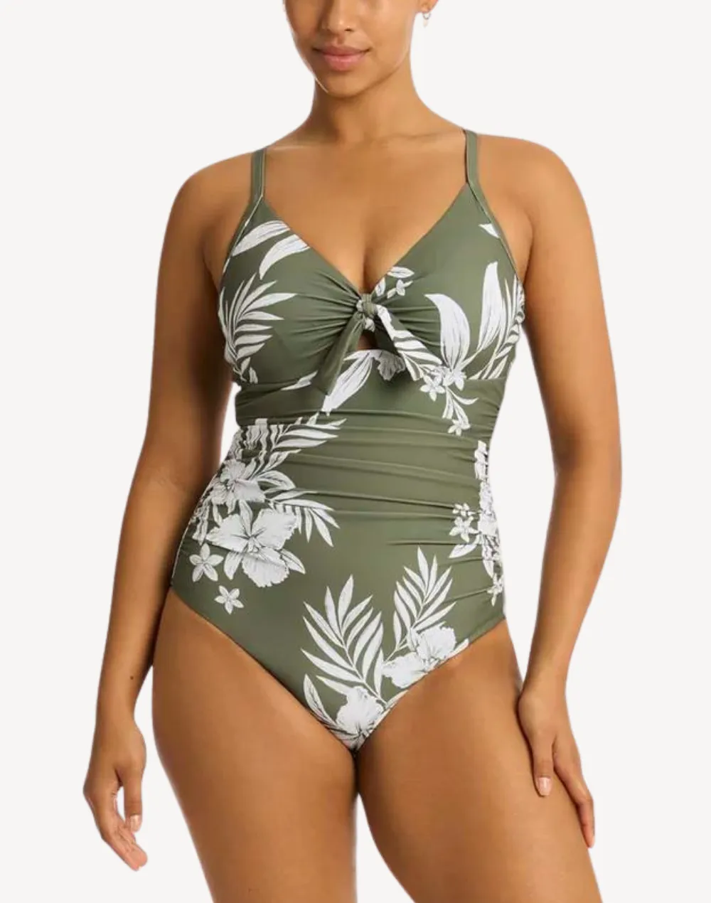 Aloha Tie Front DD/E One Piece Swimsuit