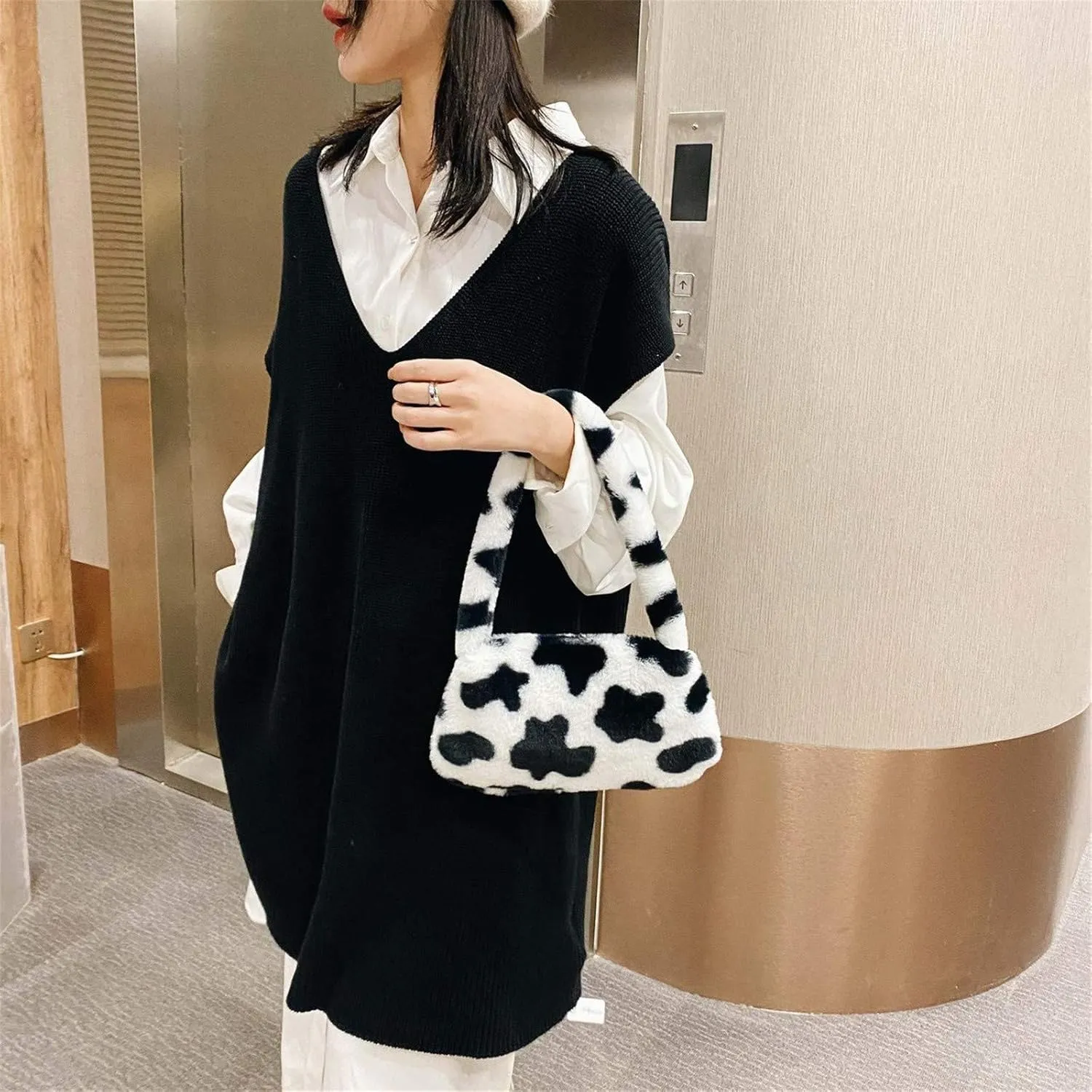 Anti Theft Crossbody Bags for Women Retro Studded Crossbody Bags Small Shoulder Purses Trendy Clutch Saddle Bag(C)