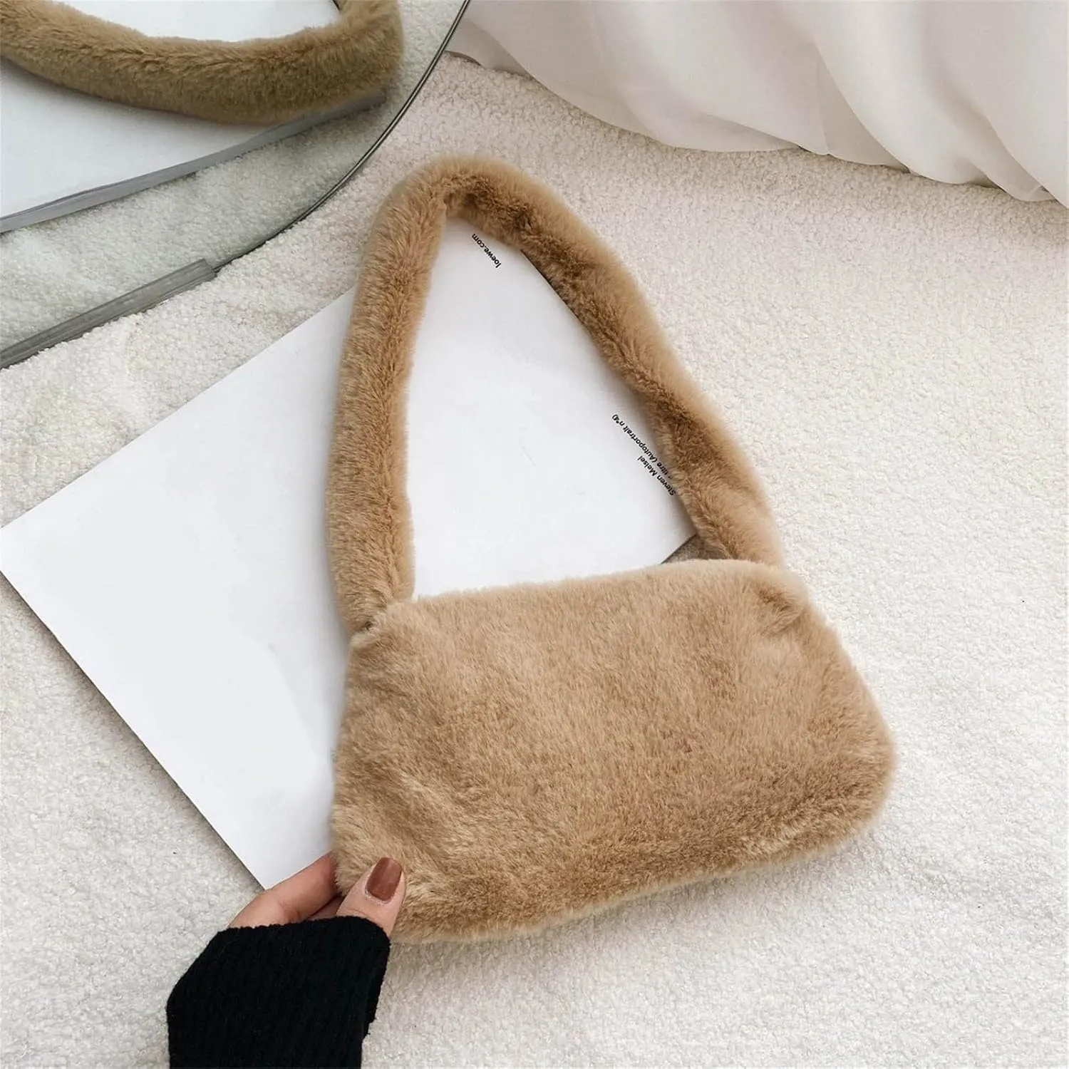 Anti Theft Crossbody Bags for Women Retro Studded Crossbody Bags Small Shoulder Purses Trendy Clutch Saddle Bag(Khaki)
