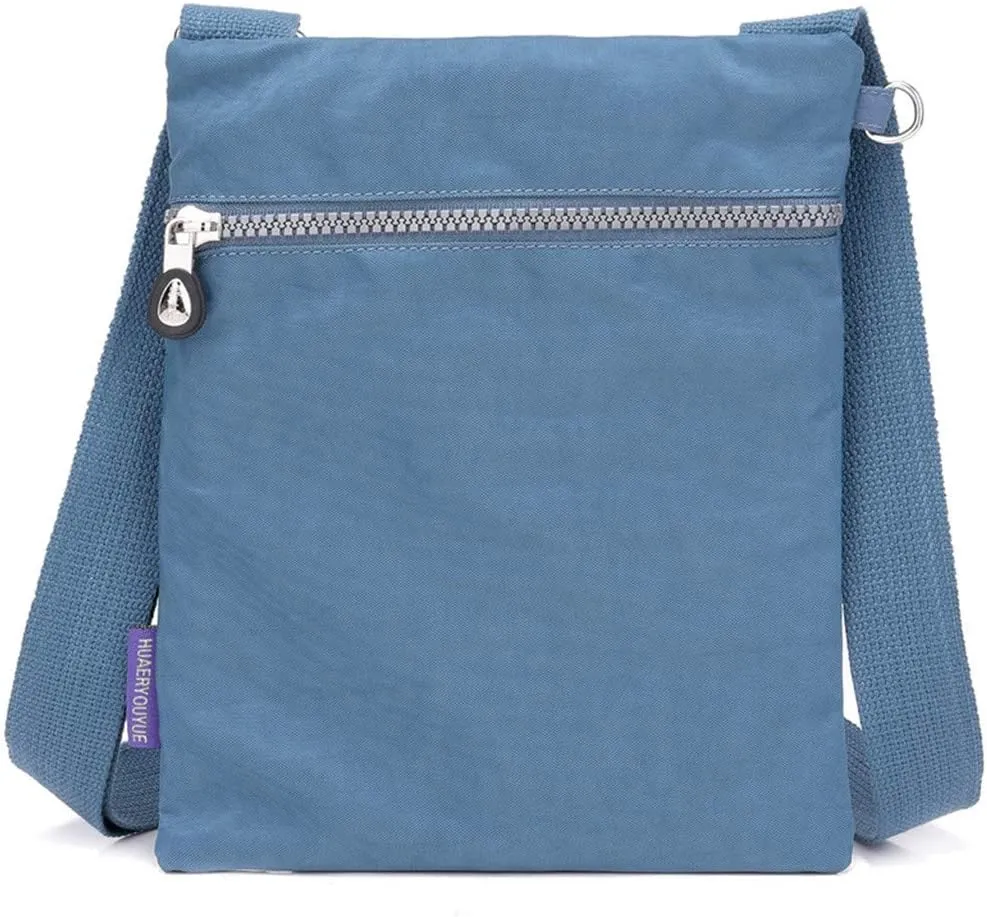 Anti Theft Crossbody Bags for Women Waterproof Nylon Crossbody Bags for Woman Trendy Temperament Clutch Purse(Light blue)