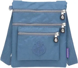 Anti Theft Crossbody Bags for Women Waterproof Nylon Crossbody Bags for Woman Trendy Temperament Clutch Purse(Light blue)