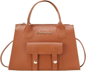 Anti Theft Shoulder Bags for Woman Crossbody Purses and Handbags Lightweight Pocketbook Trendy Clutch Saddle Bag(Brown)