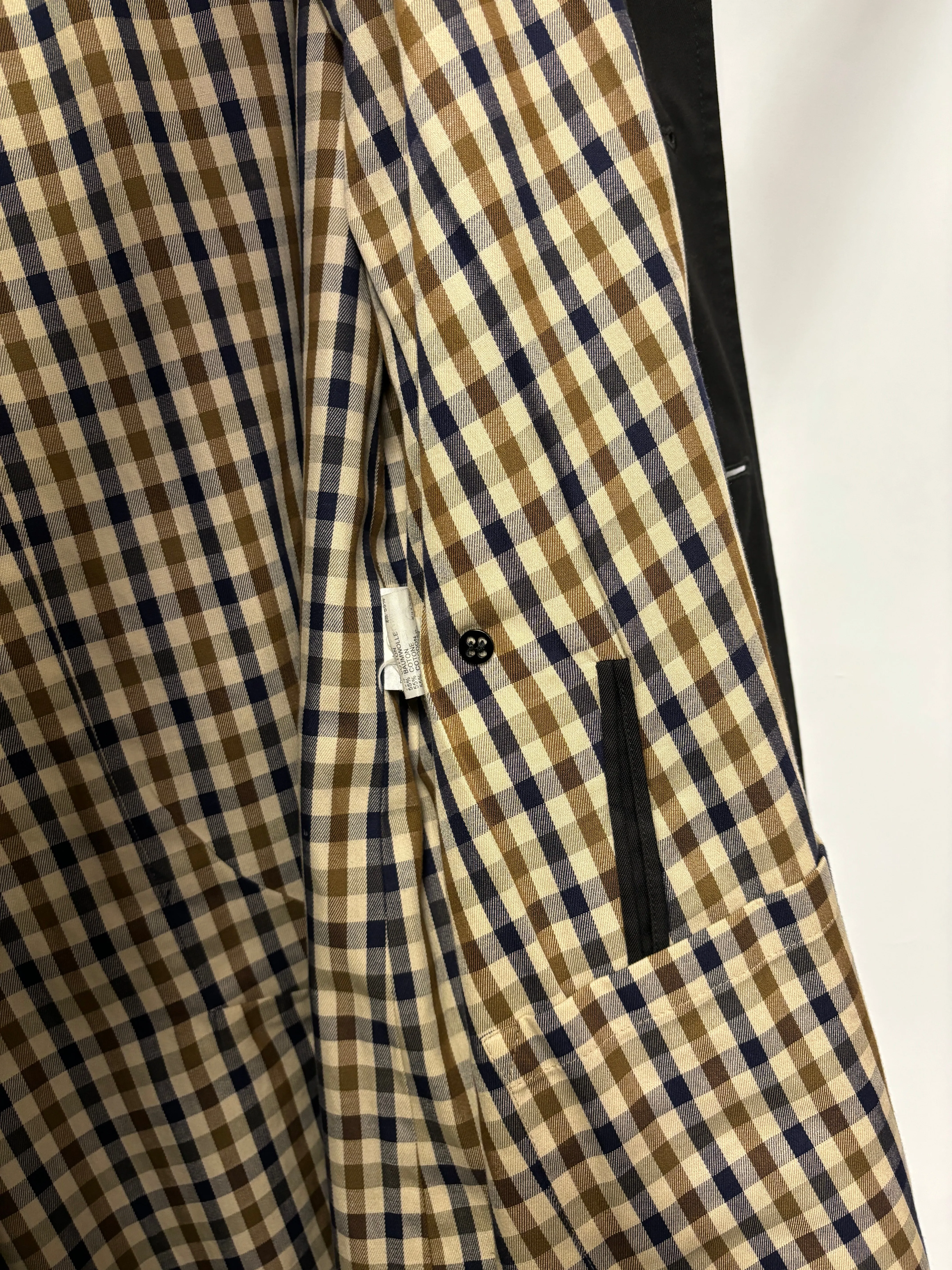 Aquascutum Black Midcalf Trench Coat 44