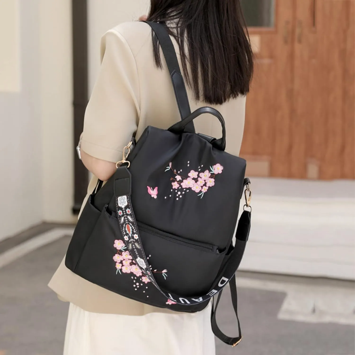 Backpack Purse for Women Medium Size Transparent Practical Large Capacity Zipper Backpacks Mini Purses for Women