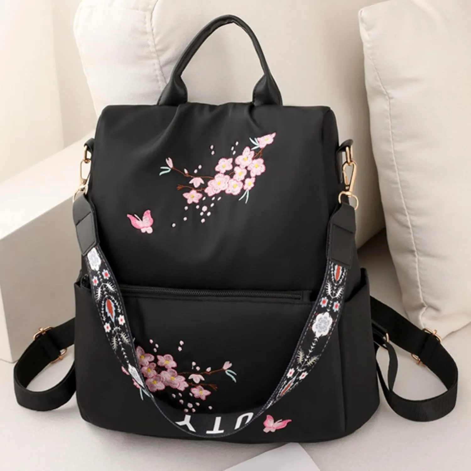 Backpack Purse for Women Medium Size Transparent Practical Large Capacity Zipper Backpacks Mini Purses for Women