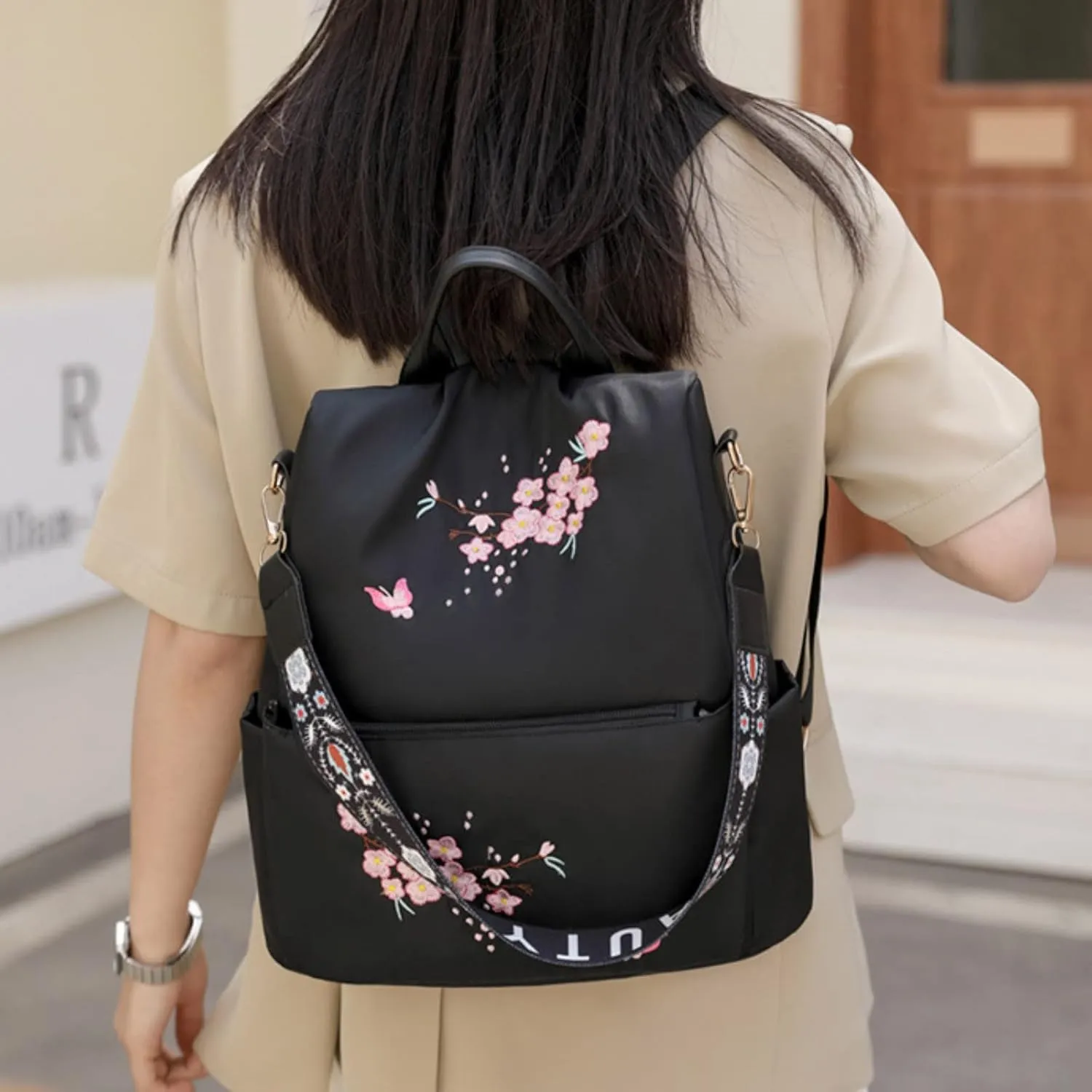 Backpack Purse for Women Medium Size Transparent Practical Large Capacity Zipper Backpacks Mini Purses for Women