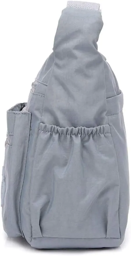 Beach Purses for Women Vacation Lightweight Quilted Fabric Handbags for Women Beach Bag Water Proof Sandproof(Grey)