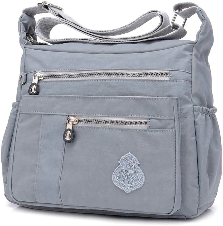 Beach Purses for Women Vacation Lightweight Quilted Fabric Handbags for Women Beach Bag Water Proof Sandproof(Grey)