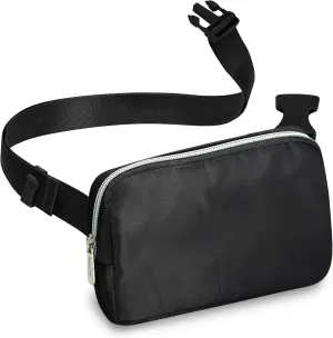 Black Crossbody Belt Bag for Women  Stylish Fanny Pack, Functional and Fashion Waist Packs for Travel, Festivals, and Everyday Use