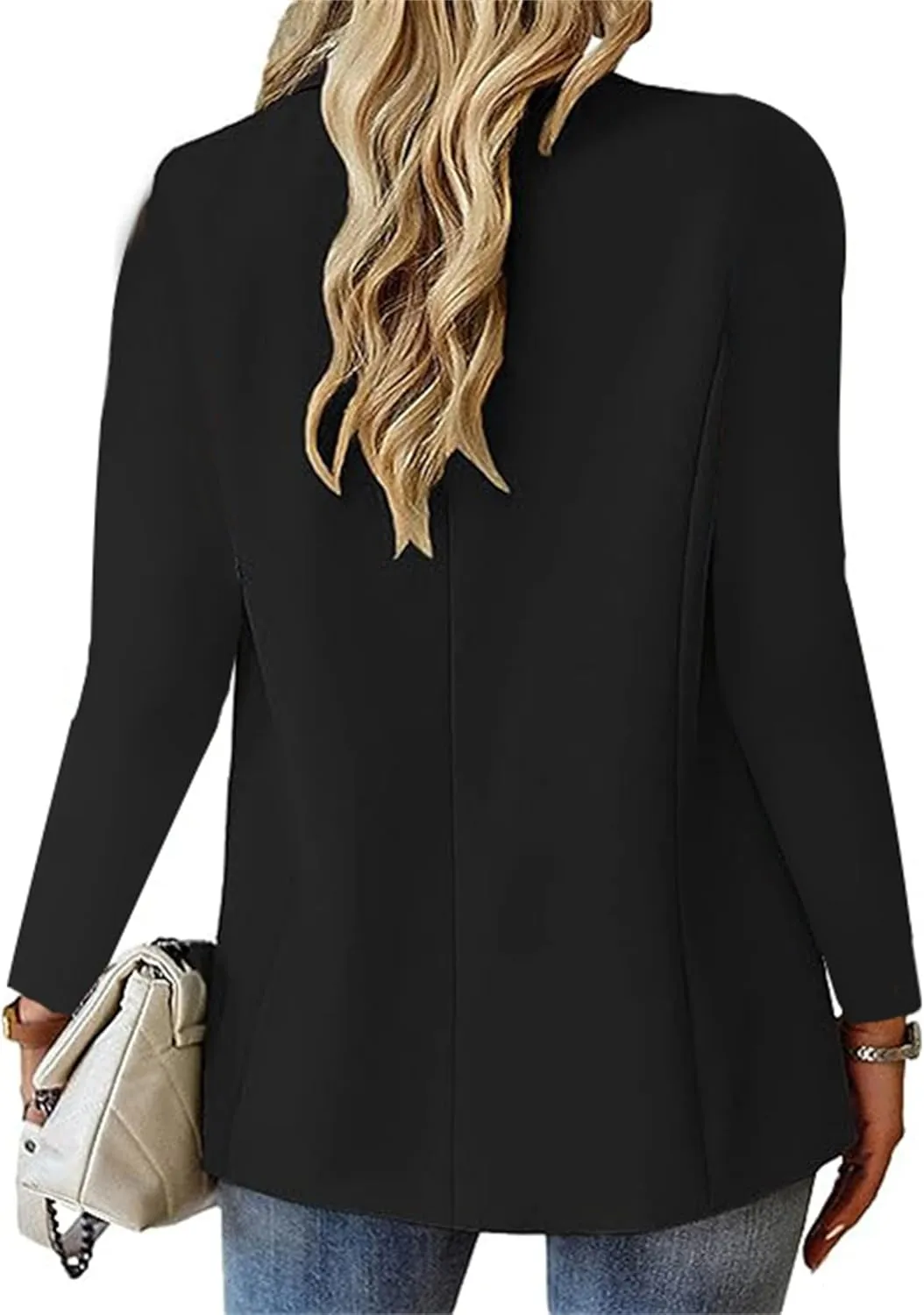 Blazers for Women One Button Work Office Suit Jackets Long Sleeve Notch Lapel Blazers Casual Lightweight Outwear