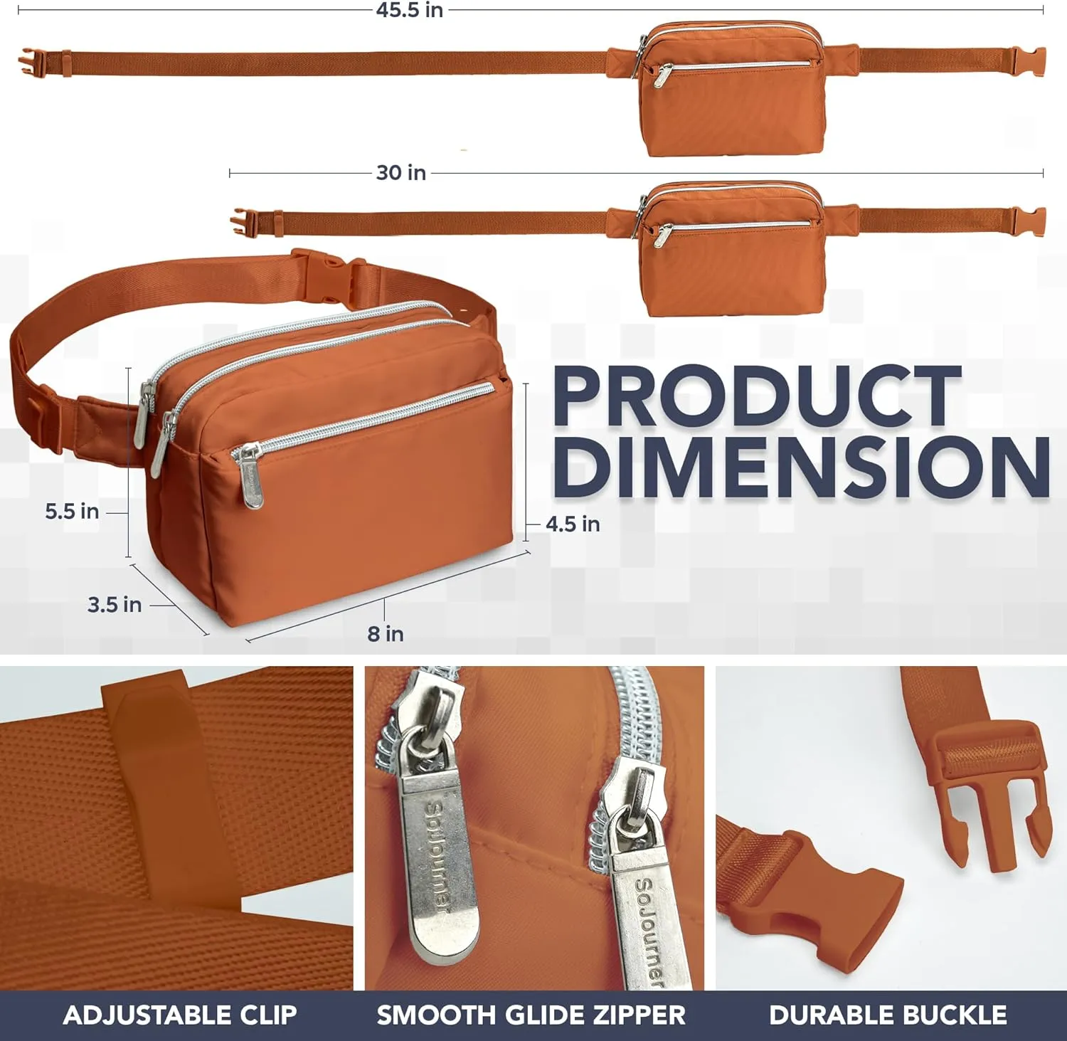 Brown Crossbody Belt Bag for Women  Stylish Fanny Pack, Functional and Fashion Waist Packs for Travel, Festivals, and Everyday Use