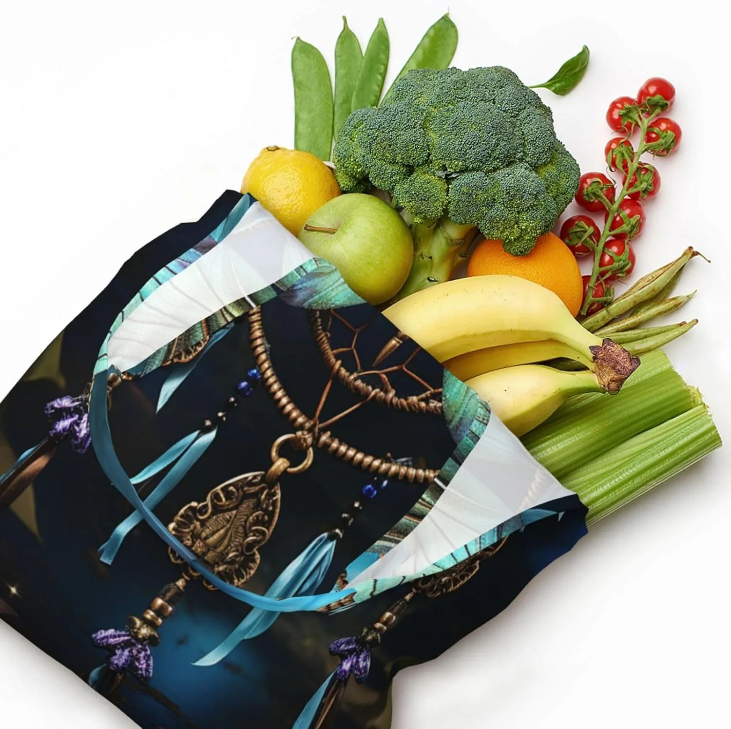 Canvas Tote Bag Reusable Grocery Bags Lightweight Handbag Husky Dog Tote Bag for Shopping Cloth Bags