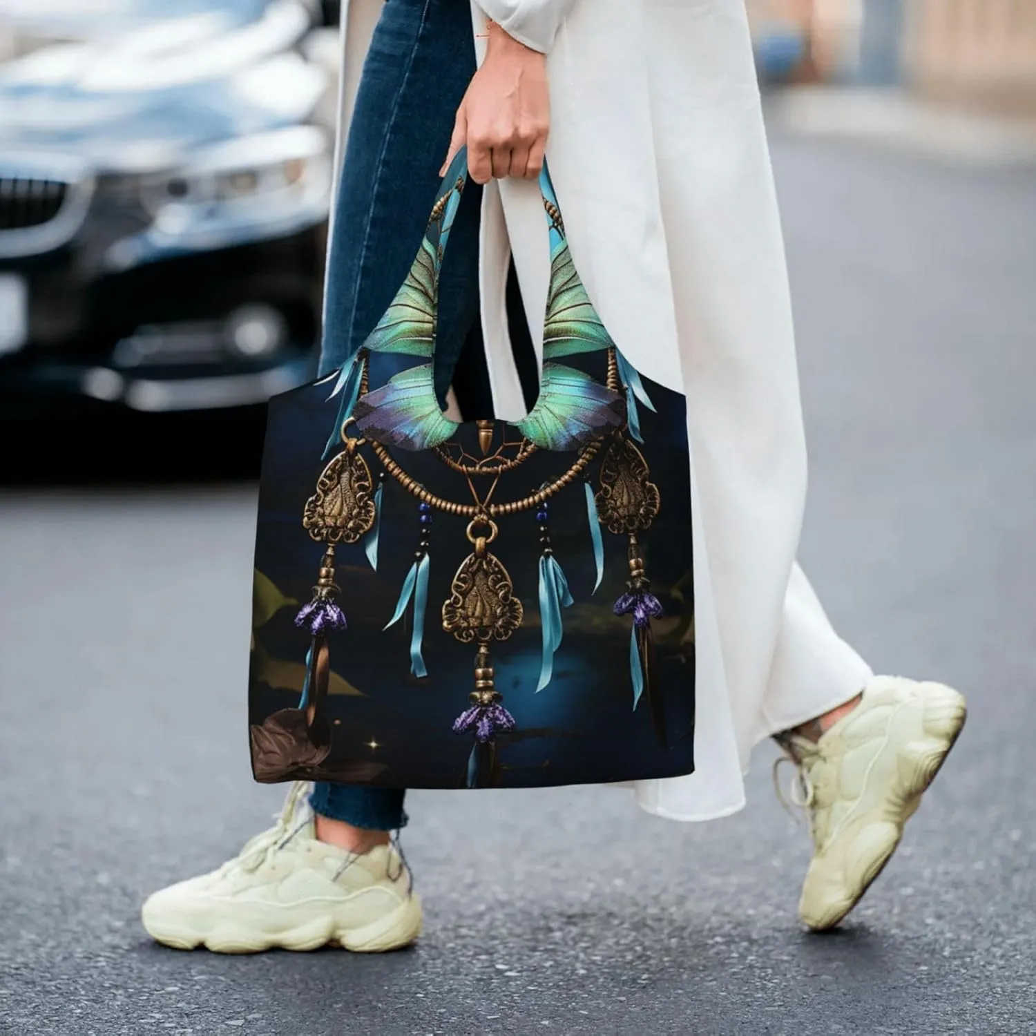 Canvas Tote Bag Reusable Grocery Bags Lightweight Handbag Husky Dog Tote Bag for Shopping Cloth Bags