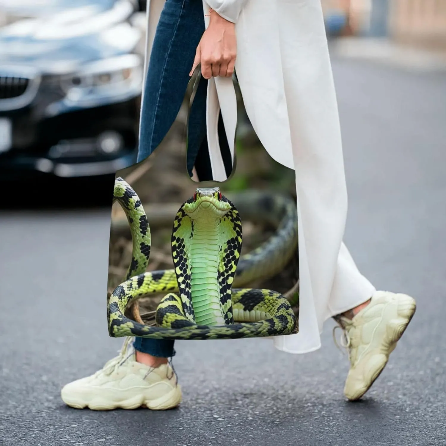 Canvas Tote Bag Reusable Grocery Bags Lightweight Handbag Husky Dog Tote Bag for Shopping Cloth Bags