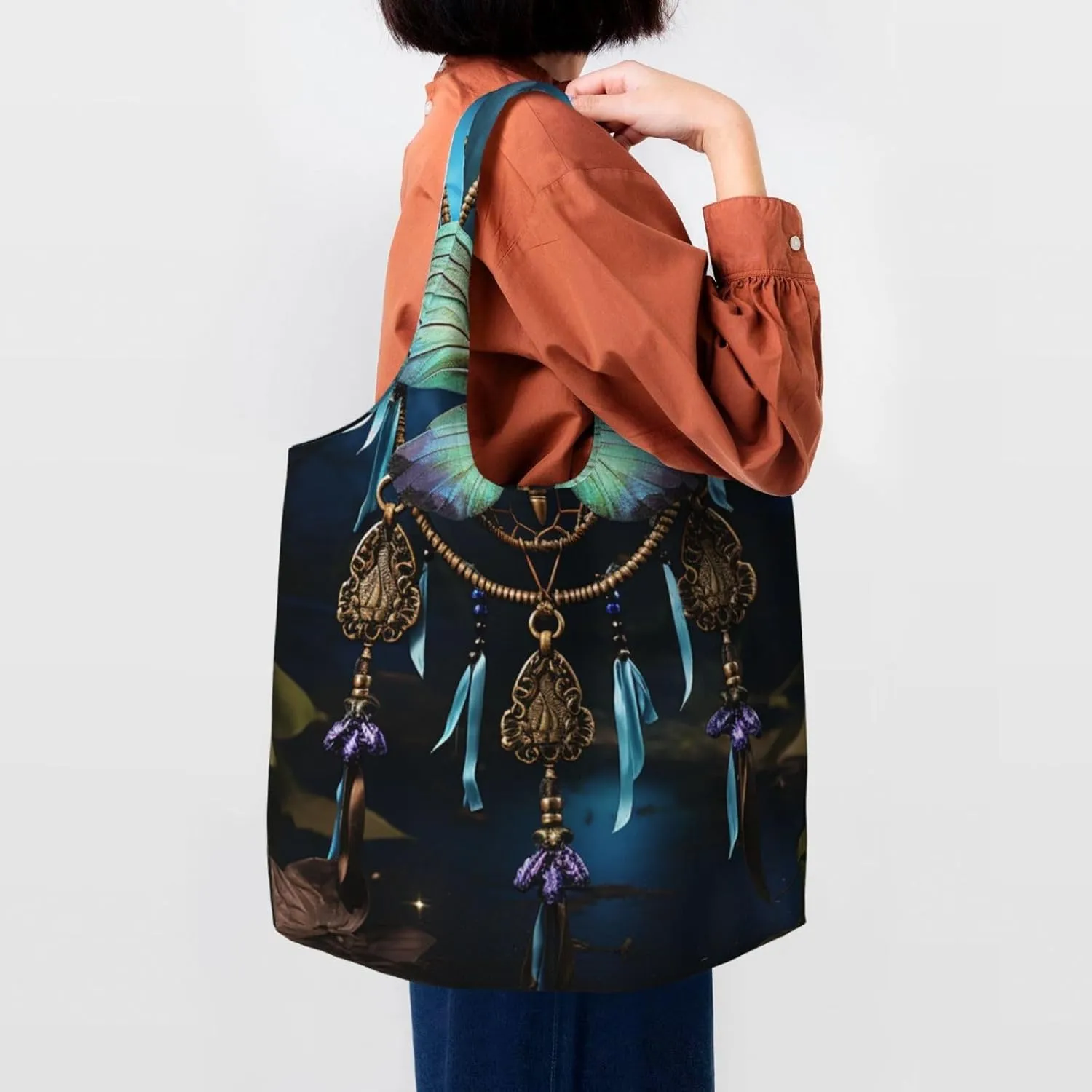 Canvas Tote Bag Reusable Grocery Bags Lightweight Handbag Husky Dog Tote Bag for Shopping Cloth Bags