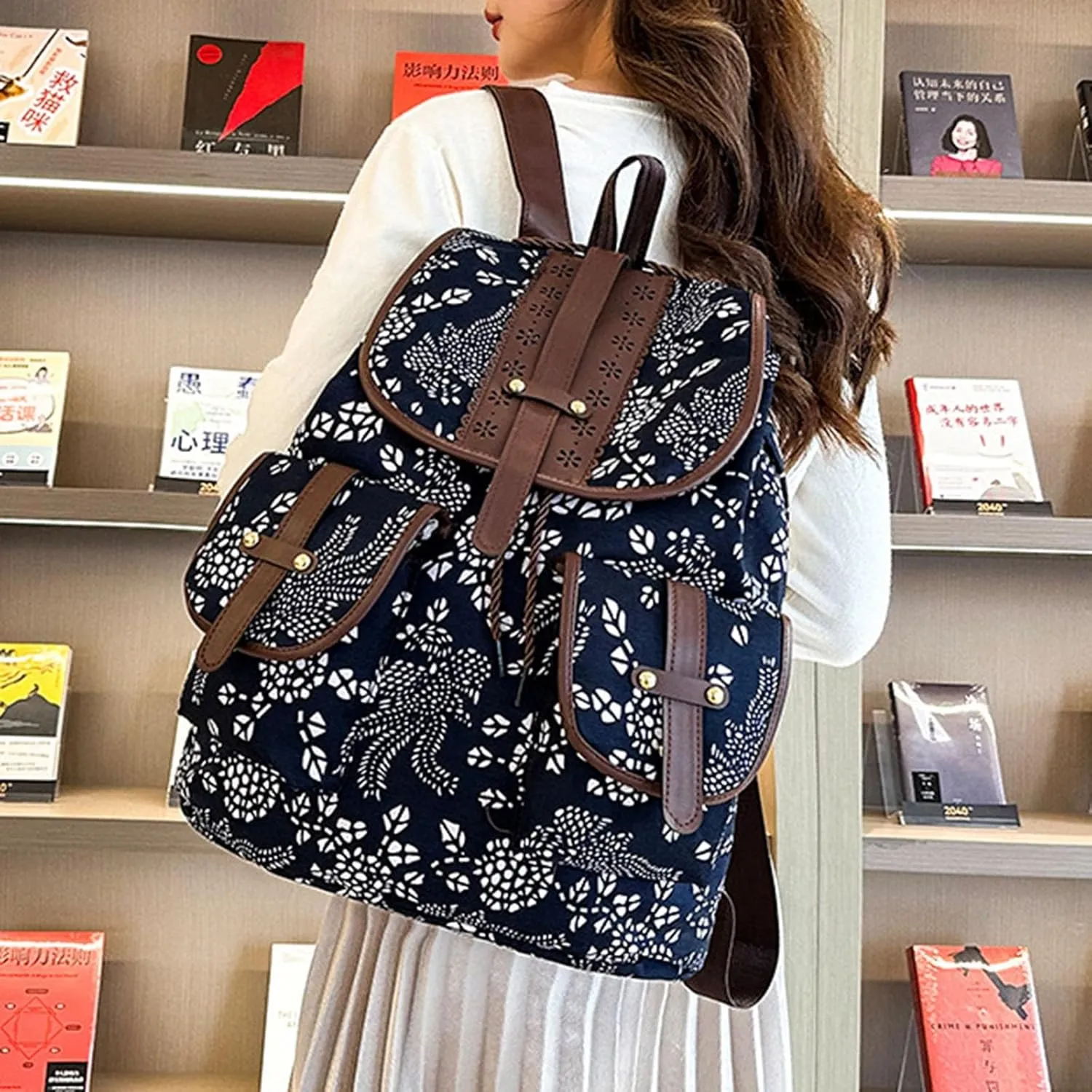 Casual Daily Daypack Purse for Women Transparent Practical Large Capacity Zipper Backpacks Womens Work Backpack