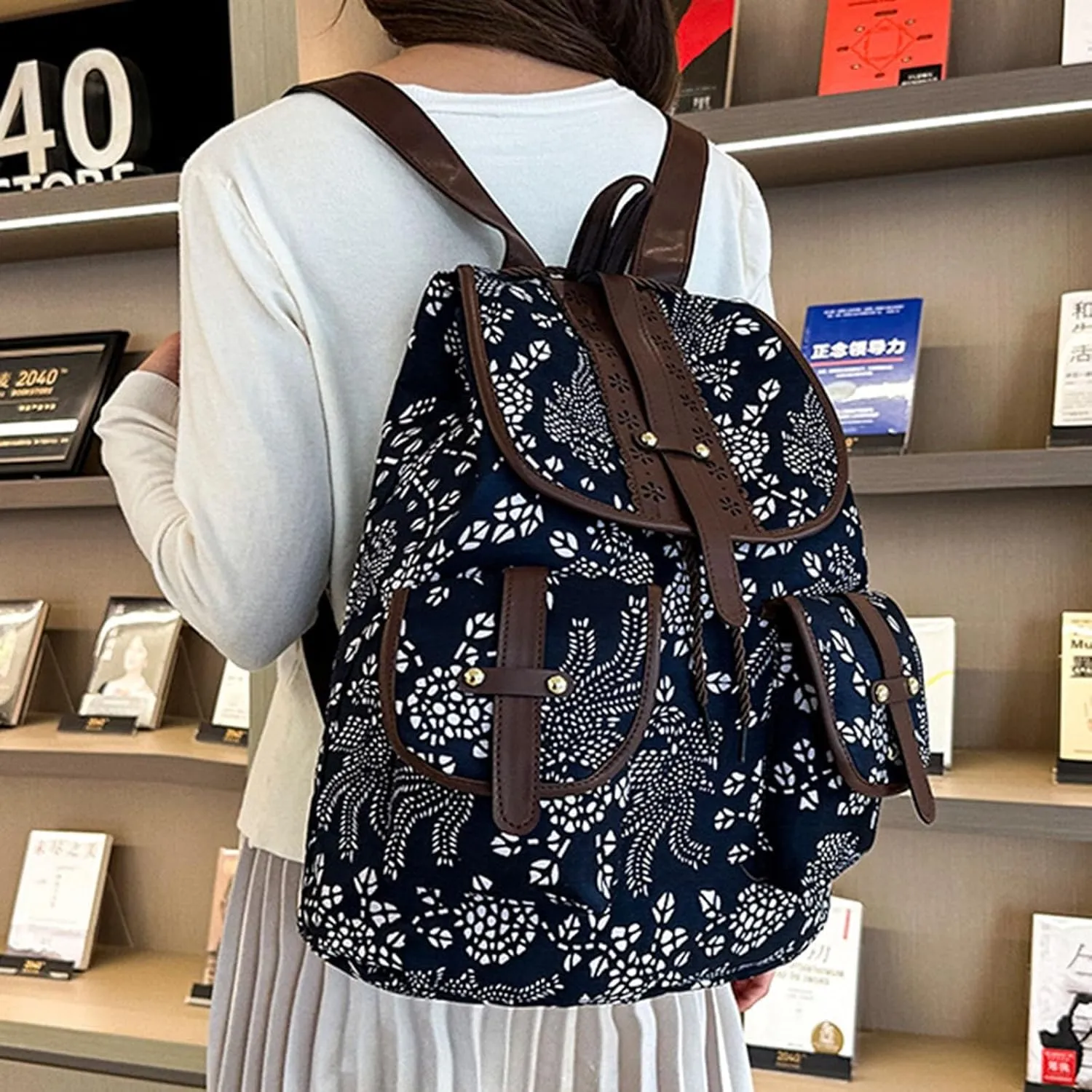 Casual Daily Daypack Purse for Women Transparent Practical Large Capacity Zipper Backpacks Womens Work Backpack