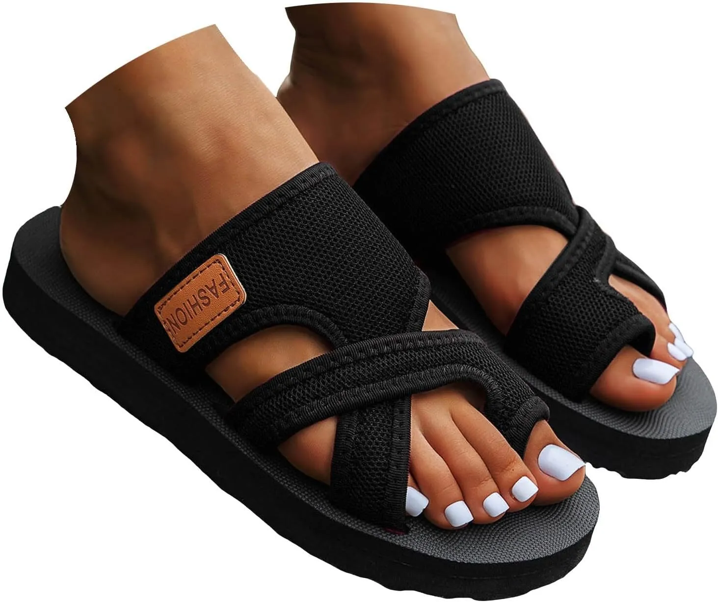 Cathalem Orthopedic Wandals for Women women's Hollow Mesh Slide Sandals Orthopedic Arch Support Mesh Sandals for Women