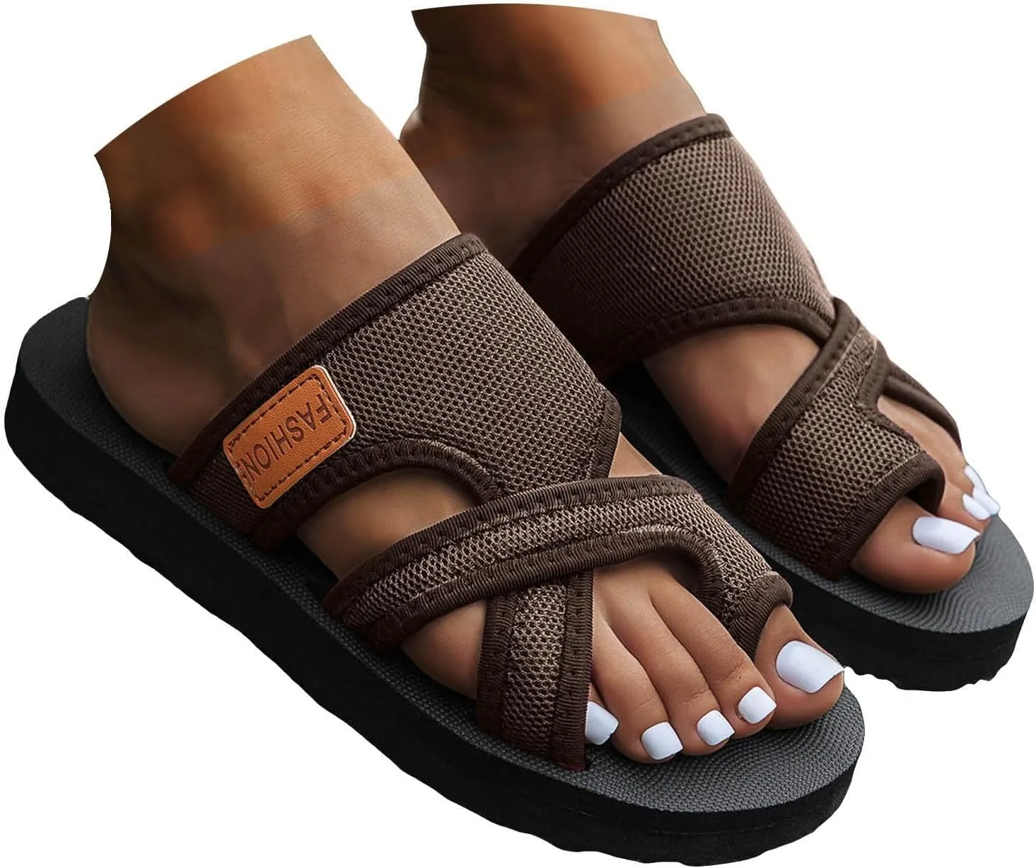 Cathalem Orthopedic Wandals for Women women's Hollow Mesh Slide Sandals Orthopedic Arch Support Mesh Sandals for Women