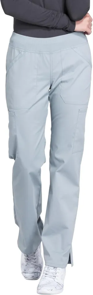 Cherokee Women's Scrub Pants Mid Rise Straight Leg Pull-on Cargo Pant with 6 Pockets & 2-Way Stretch Fabric - WW170