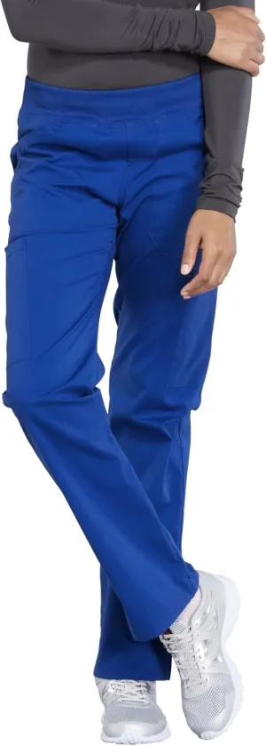 Cherokee Women's Scrub Pants Mid Rise Straight Leg Pull-on Cargo Pant with 6 Pockets & 2-Way Stretch Fabric - WW170