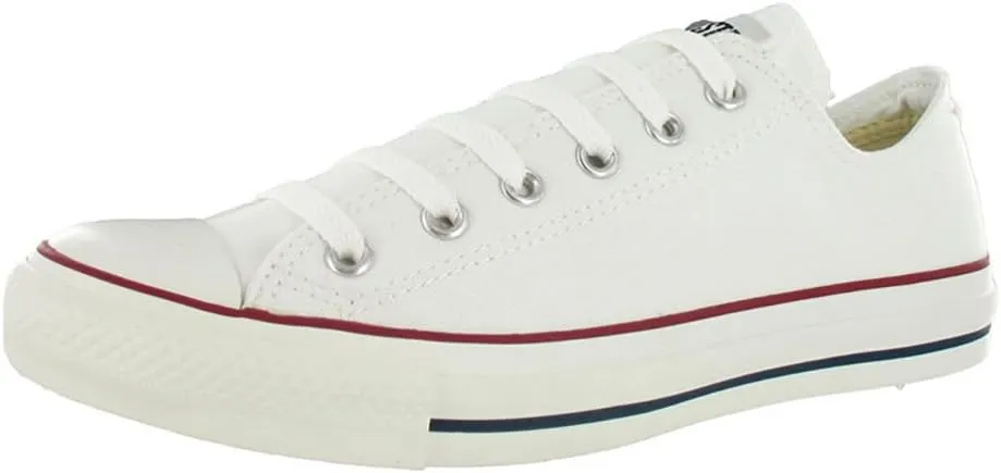 Converse Men's 8 UK, White Canvas, 8 Women/6 Men