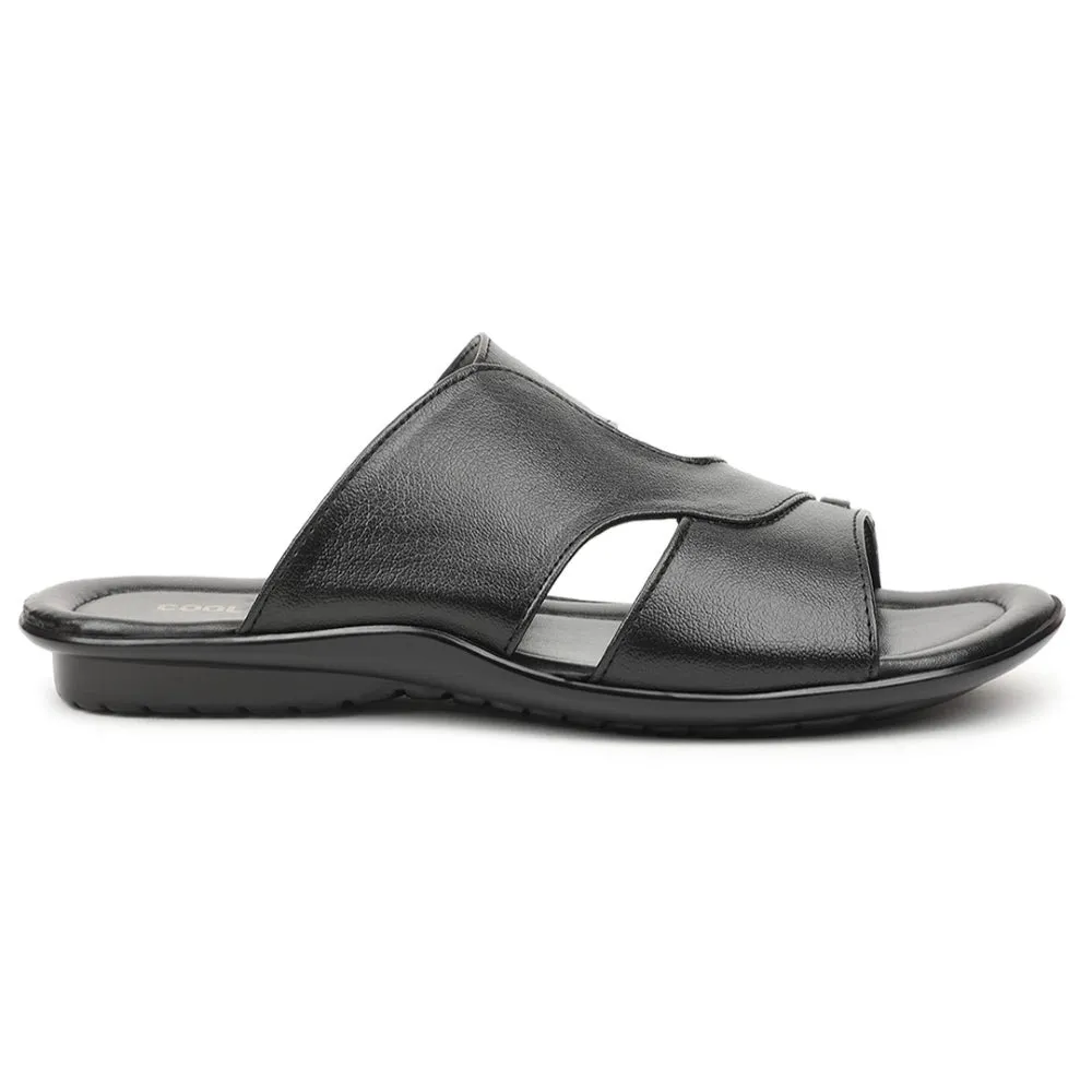 Coolers Black Casual Slipper For Men COOL99-703 By Liberty