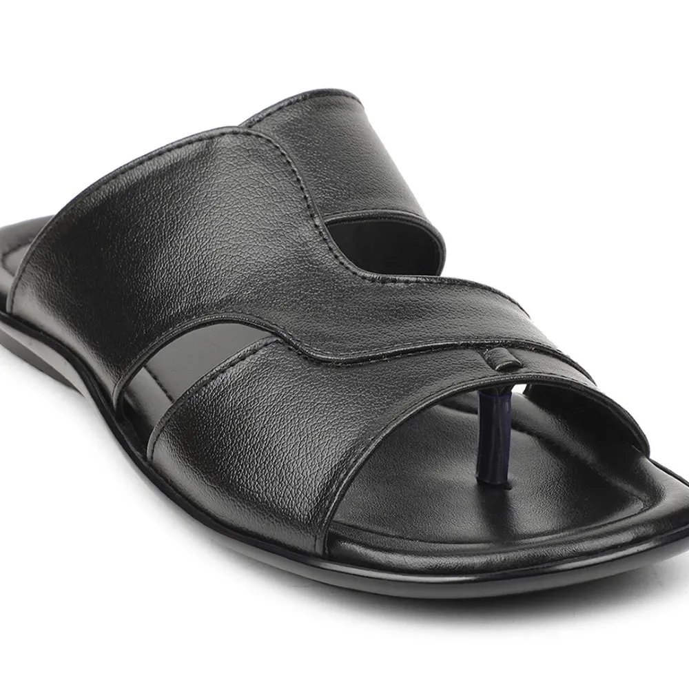 Coolers Black Casual Slipper For Men COOL99-703 By Liberty