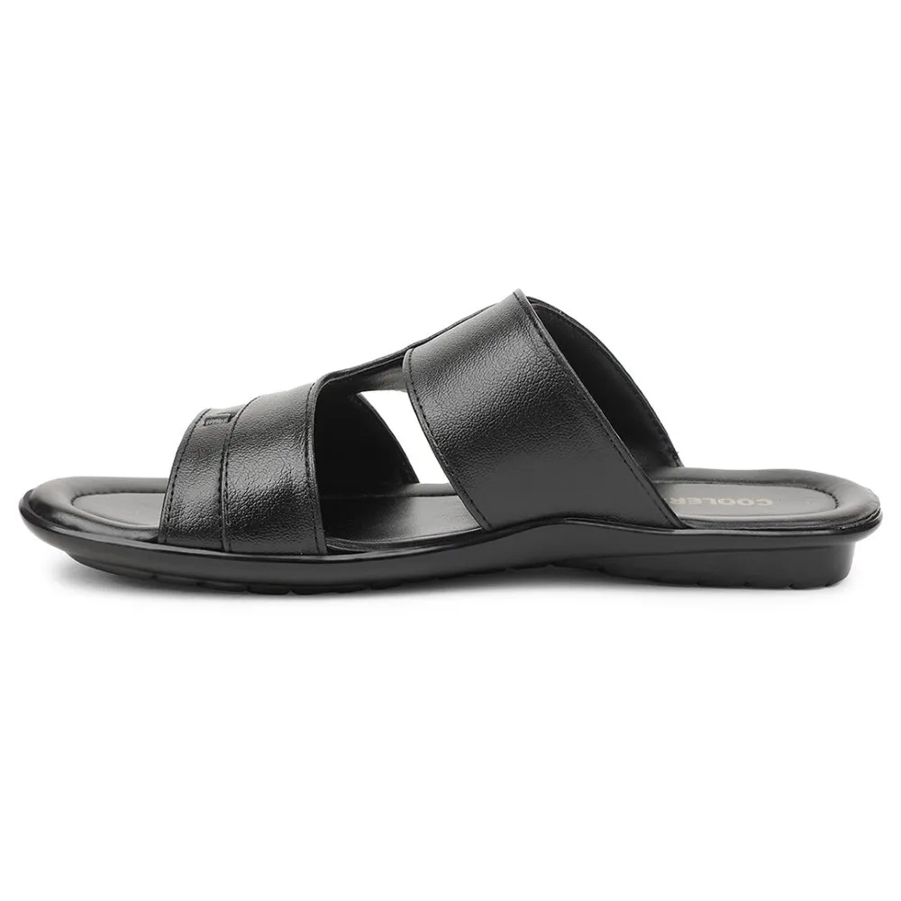 Coolers Black Casual Slipper For Men COOL99-703 By Liberty