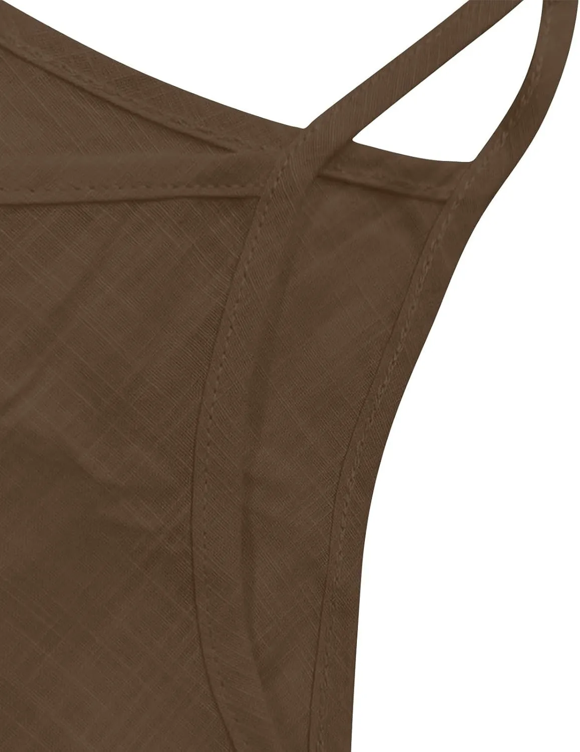 Cotton Linen Tank Top for Women Sleeveless Spaghetti Strap Camisole Summer Beach Vacation Tops Casual Travel Clothes