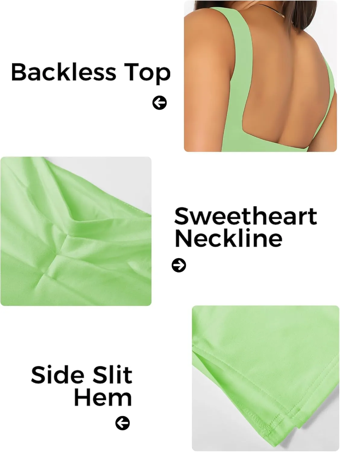 Crop Tank Tops for Women Trendy, Sleeveless Sexy Tops Women Summer Bustier Going Out Tops Sweetheart Neck Double Layered Tops