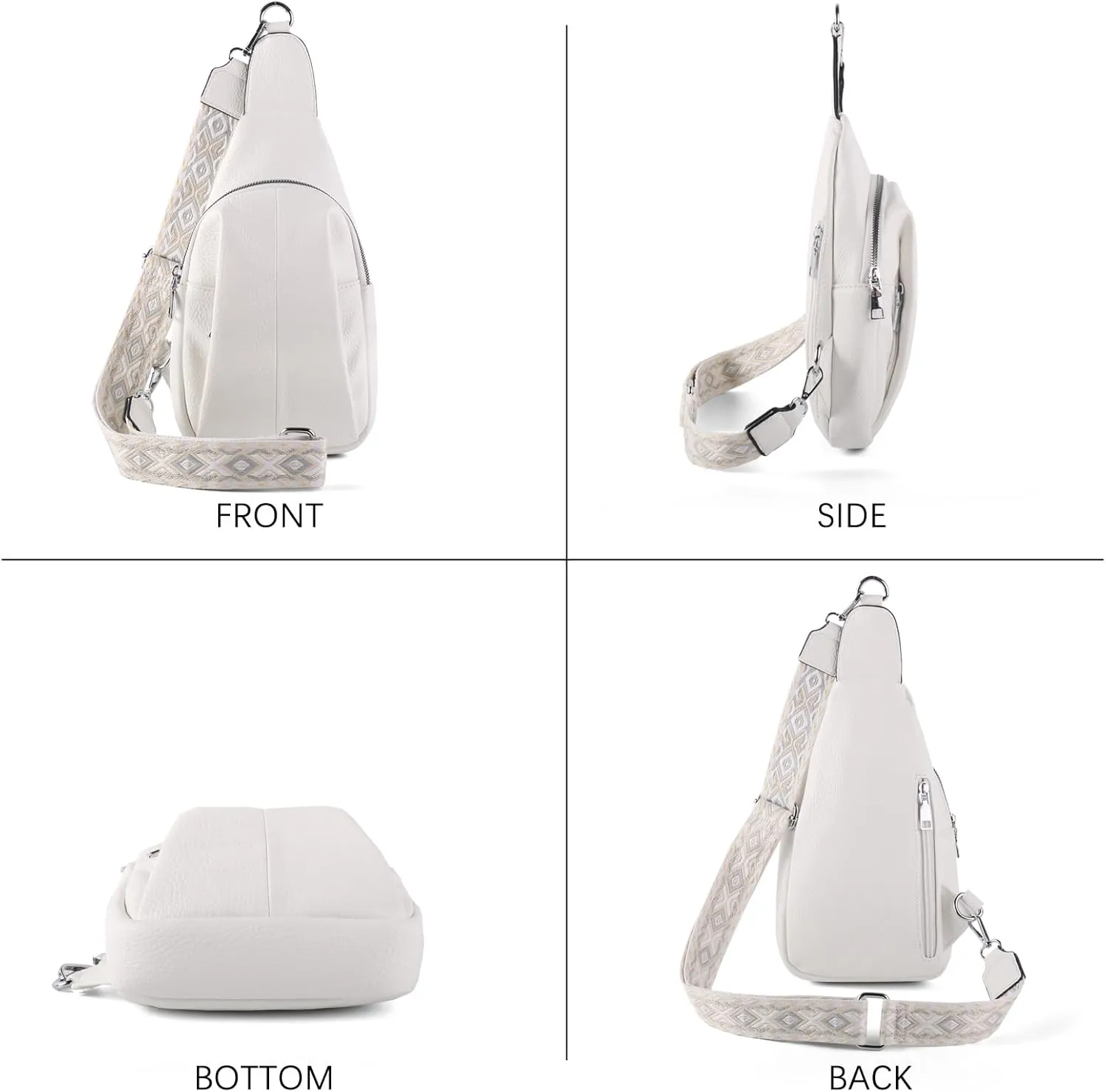 Crossbody Bags for Women,Sling Bag for Women,Fanny Packs Chest Bag for Work Travel Leather Sling Backpack