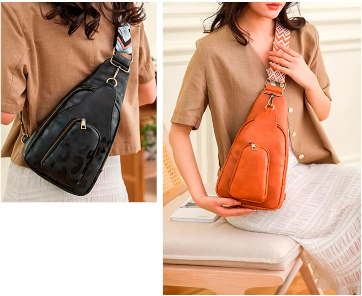 Crossbody Small Sling Backpack for Women Men Cross Body Shoulder Bags with Keyholder Stylish Versatile Bag