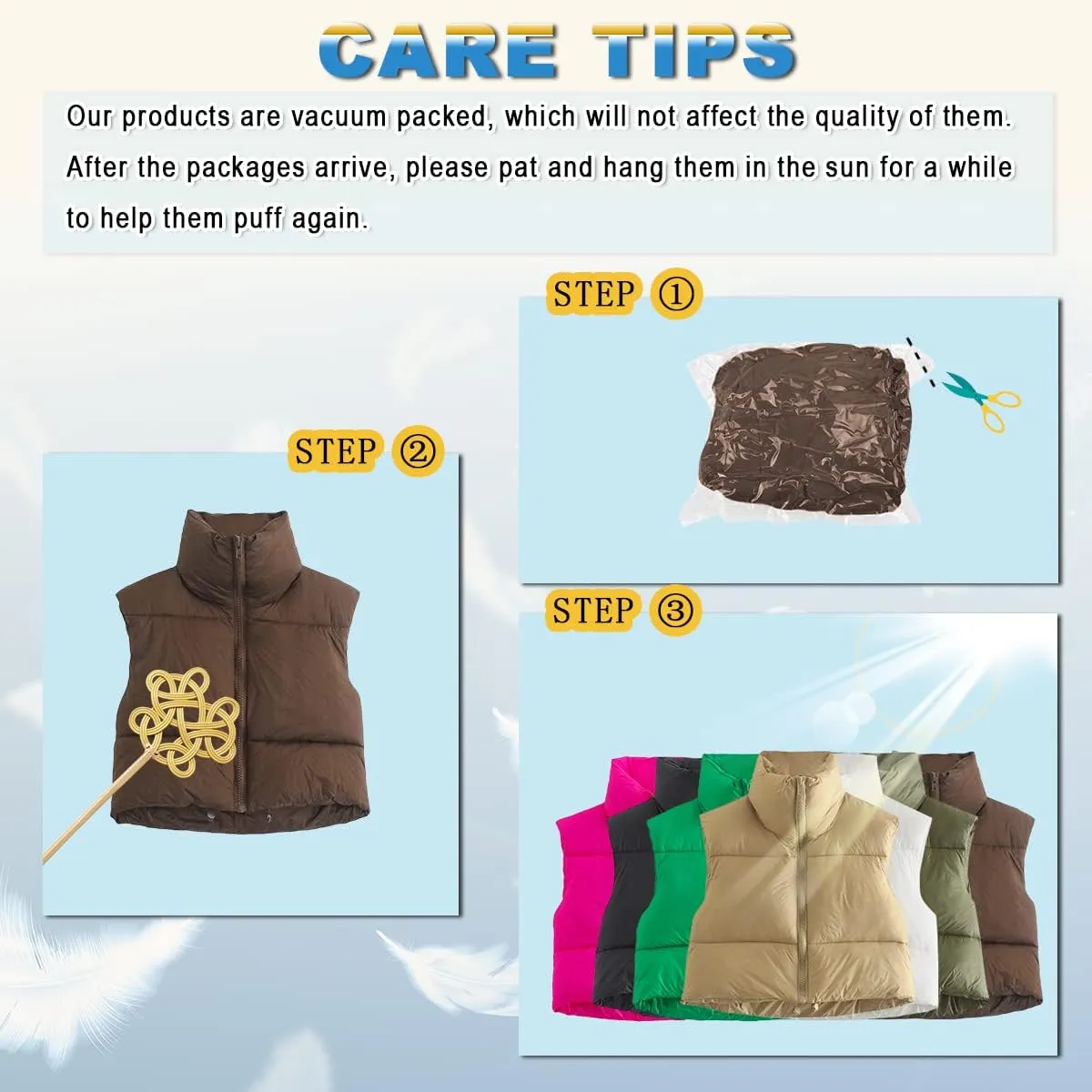 CULACCINO Women's Winter Cropped Puffer Vest Crop Jackets For Women Full Zip Stand Collar Padded Lightweight Outwear Vest