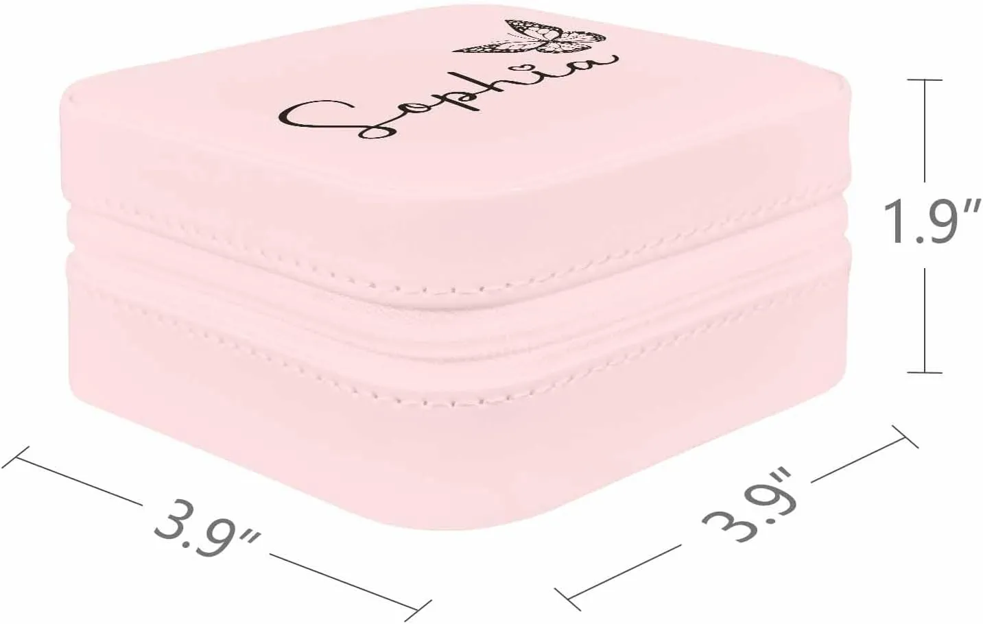 Custom Jewelry Boxes & Organizers for Women, Customize Name with Butterfly Travel Jewelry Case Personalized Jewelry Storage Box Earring Holder for Sister Bridesmaid Her Teenage Girl Gifts Idea