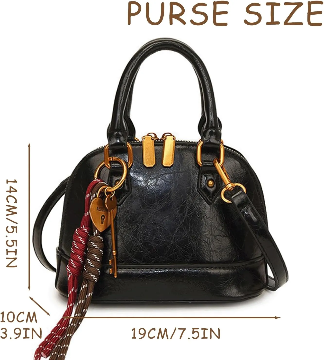 Cute Purse Small Saddle Bag Y2k Mini Purses Retro Classic Elegance Luxurious and French Vintage Handbag