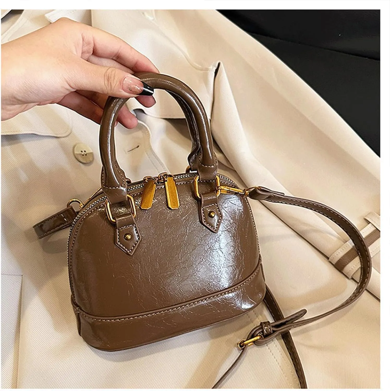 Cute Purse Small Saddle Bag Y2k Mini Purses Retro Classic Elegance Luxurious and French Vintage Handbag