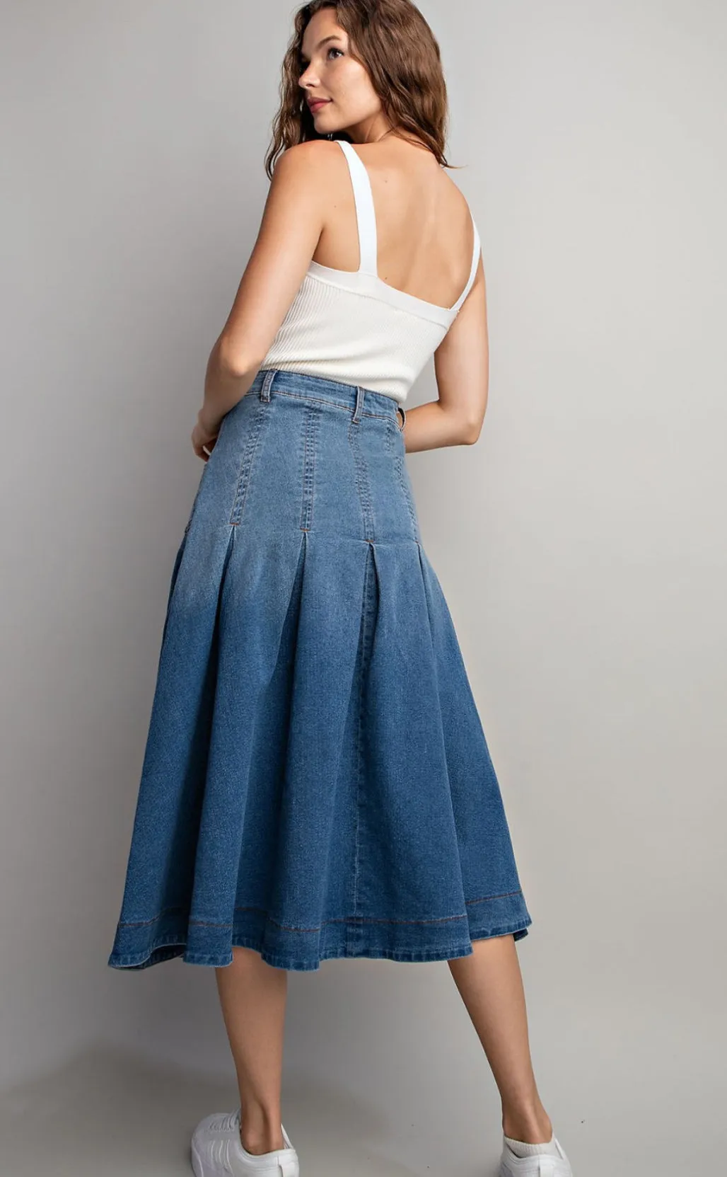 Denim Midi Skirt