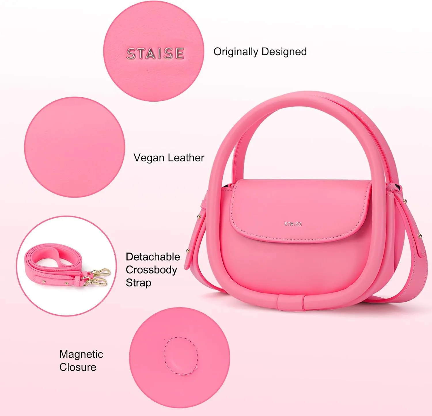 Designer Top Handle Shoulder Bags for Women, Trendy Mini Crossbody Purses, Womens Leather Handbags with Straps
